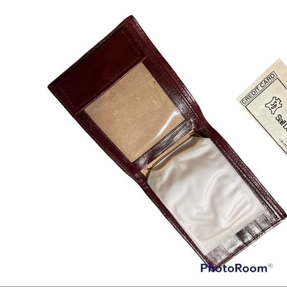 Vintage as new Hand crafted Leather Oxblood Brown Bifold Wallet - Picture 5 of 9